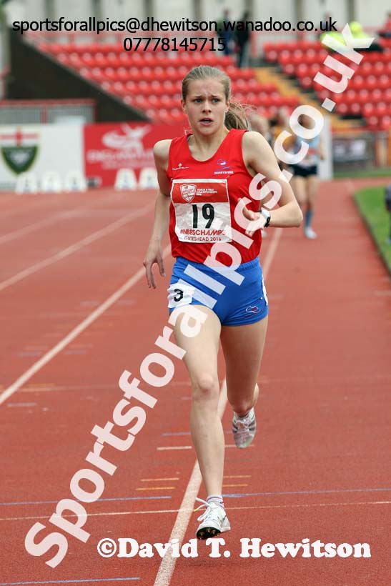 Inter girls 1500 metres, English Schools Track and Field. Photo: David T. Hewitson/Sports for All Pics